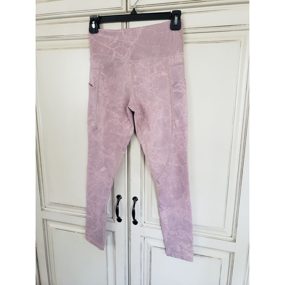 Zyia Pink Digital Granite Pocket Light N Tight Sz 4